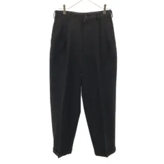 COMME des GARCONS HOMME コムデギャルソンオム 90s 日本製 ウール オールド ストライプ柄 2タック スラックスパンツ S 黒 メンズ 古着