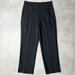 60s UNKNOWN 無地 サイドライン ノータック ウール スラックス パンツ 33 29 / 60年代 側章 ビンテージ TALON タロン ブラック 黒