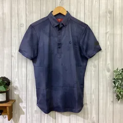 26中古 キャロウェイ Callaway メンズ メッシュニットシャツ ボタンダウンカラー プルオーバー ストライプ柄 Mサイズ 半袖 MS0038のサムネイル