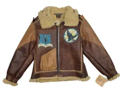 未使用品 38 AVIREX アビレックス B-3 I'LL GET BY LIMITED VERSION 大戦 ムートン フライトジャケット 限定モデル カスタム ペイント