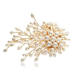 【数量限定】フラワー ブローチストッパー付 クリップ 2way ロゴ入り巾着 ピン カジュアル フォーマル 自社生産 ブローチ パール クレインズコレクション 選べる3タイプ 日本製