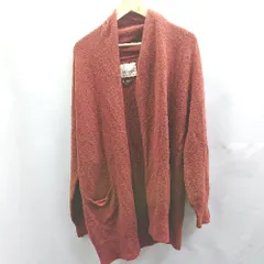 ◇ ⊇ nano universe ナノ ユニバース ウール混合 長袖 カーディガン サイズ38 レッド系 レディース E  【1503310009002】