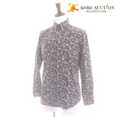 ■ バーバリー ブラックレーベル シャツ 長袖 トップス 襟 ボタン 花柄 総柄 ロゴ メンズ 2 ブラック 黒