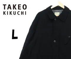 タケオキクチ　ピーコート　黒　L　F00004