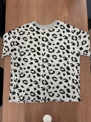 アンティカ ツリーカフェ トレーナー生地オーバーサイズTシャツヒョウ柄【管理番号4114】のサムネイル