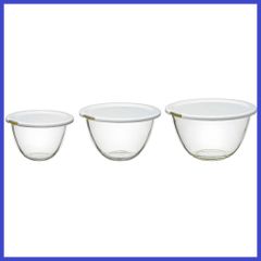 耐熱ガラス製 ボウル 3個セット 900ml 1500ml レンジフタ付き 2200ml BUONO kitchen マルチ HARIO(ハリオ) ボール クリア 日本製 MXPF-4904-W