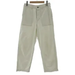 ジョンブル JOHNBULL ヘリンボーン ワークパンツ 61-0043 ストレート ボタンフライ 日本製 コットン オフ白 S