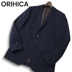 ORIHICA オリヒカ 通年 Smart 10month 背抜き★ ストレッチ テーラード ジャケット Sz.Y7 メンズ 紺 ネイビー 大きいサイズ