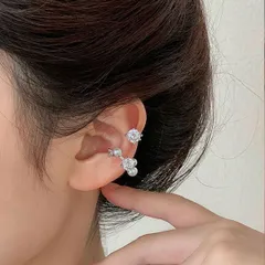 【2個セット】【穴あけ不要】パールビーズ14kコーティング イヤカフ キュービックジルコニア イヤーカフ リング イヤリングレディース イヤーカフ イヤークリップ フェイクピアス 穴あけ不要 はさむ ノンホールピアス ノンホール 結婚式 ウエディング