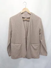 ◇ Θ Alma Design アルマデザイン ボタンレス 長袖 ジャケット サイズM ブラウン レディース E  【1407100000272】