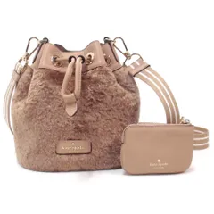 【新品 未使用】Kate spade ケイトスペード アウトレット バッグ フェイクファー スモール バケットバッグ KI892 200