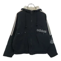 90年代 adidas アディダス ナイロンジャケット スポーツ ブラック(メンズ M)中古 古着 V0241