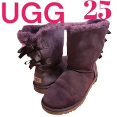 てゃん様アグ　UGG ベイリーボウ　ムートンブーツ　パープル　25cm