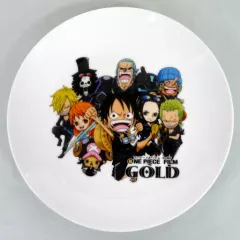 【中古】皿・茶碗(キャラクター) 麦わらの一味 オリジナルプレート 「ワンピース FILM GOLD」 イオン限定 ゴールドアドベンチャーキャンペーン品