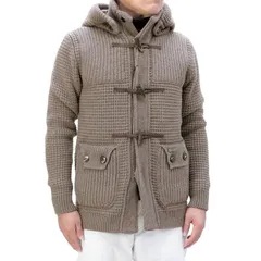 【Bark / バーク】メンズ カシミア ニット ダッフルコート トープ (62BU8100 269 TAUPE) [新品]