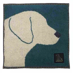 【メール便】ワンダフルピース ミニタオル 無撚糸パイルジャガードハンカチタオル プロフィール ラブラドールレトリーバー いぬ 丸眞 かわいい 汗拭きタオル グッズ 