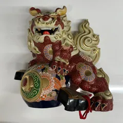 九谷焼　狛犬 Amazon.co.jp: 大型! 九谷焼 狛犬 高さ60cm 獅子 シーサー 桜