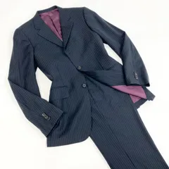 73f27 Paul Smith ポールスミス セットアップスーツ ストライプ ウール super 120's イタリア製 メンズ 男性用 FN-GS-23359 L ダークネイビー