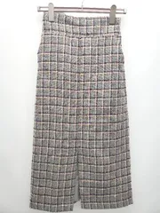 ◇ N. Natural Beauty Basic チェック柄 ロング ナロー スカート サイズ<!-利用不可文字-!> グレー マルチ レディース P  【1407260047896】