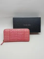 ROMEO GIGLI 　カイマンレザーラウンドファスナー長財布　ピンクのサムネイル