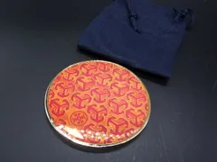 ■美品■ TORY BURCH トリーバーチ ミラー 手鏡 ハンドミラー レディース　オレンジ系 DE2081のサムネイル