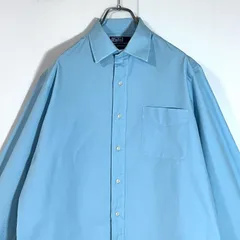 Polo by Ralph Lauren ポロラルフローレン 16 34-35 Lサイズ相当  ターコイズブルー 水色 無地 単色 長袖シャツ ワイシャツ  ドレスシャツ メンズ CURHAM CLASSIC FIT レアカラー v25033121