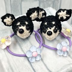 ハンドメイド　チワワ　ヘアゴム　キッズ