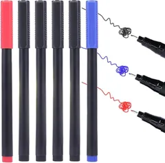 AZNABLE ホワイトボードマーカー ペン 超極細0.5mm 書いて消せる スリム型(ブラック4本+ブルー1本+レッド1本)