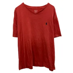 POLO Ralph Lauren ロゴTシャツ XL レッド ポロラルフローレン プルオーバー ビッグサイズ Ｖネック 古着卸 アメリカ仕入 a704-5607