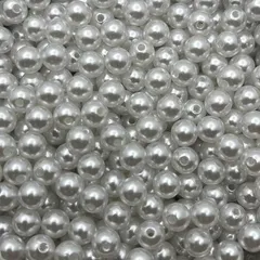 EDEN（エデン） 人工パール 樹脂パール 真珠 パールビーズ 8mm 約600個 穴ありホワイトE935R(8mm ホワイト)
