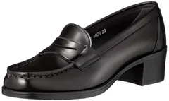 Size:22.5 cm_Color:ブラック [ハルタ] ヒールアップローファー 3E レディース 4603 ブラック 22.5 cm 3E