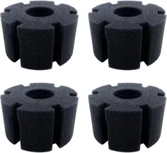 RedBeryl スポンジフィルター 高密度 水槽 投げ込み式 ろ過装置(ブラック,  XY2810（スポンジ4個）)