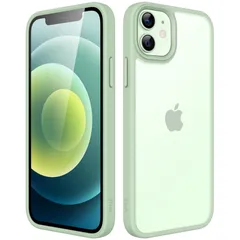 【数量限定】JEDirect マットケース iPhone 12 Mini 5.4インチ 耐衝撃性ミリタリーグレードの落下防止 つや消しの半透明の背面電話カバー 指紋防止 (グリーン)