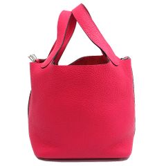 【栄】エルメス HERMES バッグ ピコタンロックPM 18 ローズエクストリーム SV金具 トリヨン D刻印 女性 保存袋 箱