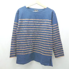 ◇ ⊇ Le Minor ルミノア ボーダー柄 長袖 Tシャツ サイズ1 ブルー系 レディース E  【1504240025865】