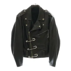 新品 20AW ラフシモンズ ライダース ジャケット RAFSMONS レザー RAF SIMONS (ラフシモンズ) 20AW Biker Jacket with Safety Pin