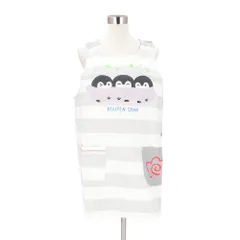 ☆ コウペンちゃん/ボーダーGY ☆ キャラクター タブリエエプロン エプロン 保育士 キャラクターエプロン 介護士 大人用エプロン サイドボタン かわいい 大人 おとな カジュアル 割烹着 割ぽう着 家事 保育 介護 レディース 作業着 ヘルパー