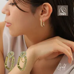 痛くない イヤリング 金属アレルギー対応 18Kコーティング ニッケルフリー イヤーカフ イヤーカフス イヤカフ 大人 ジュエリー キュービックジルコニア ゴールド 両耳用 送料無料 プチプライス高見え CRAIFE