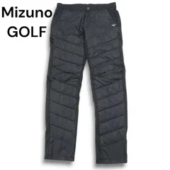 Mizuno GOLF ミズノ ゴルフ 秋冬 ブレスサーモ★ ストレッチ 中綿 パンツ ウインドブレーカー Sz.XL メンズ 黒 大きいサイズ