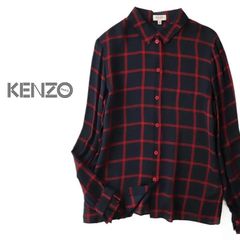 ヴィンテージ KENZO リネン100% シャツジャケット カバーオール 麻 黒