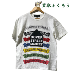クロムハーツ CHROME HEARTS ×  コムデギャルソン COMME des GARCONS DOVER STREET MARKET ドーバーストリートマーケット　Tシャツ 半袖 メンズ 　レインボー