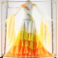 【美品 フラメンコ衣装】イエロー ワンピース ドレス ボランテ フリル ドット kZjuuwuYJ2JoLc7GP7U3dg.jpg@jpg