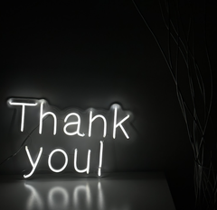 【定価50%OFF】Thank you ! ☓ ネオンサイン / ネオン管 / ネオンライト / インテリア照明