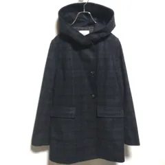 J.PRESS ブラックウールコート WOMEN】NEEDLE JERSEY マフラー付コート / J.PRESS YORK STREET