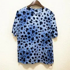 #snc クリスチャンディオール ChristianDior カットソー L 青系 紺 Tシャツ 半袖 ヒョウ柄 レディース [957264]のサムネイル