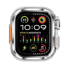 アップルウォッチカバー（Apple Watchカバー）Ultra風両面保護メタルケース【グロスシルバー】42mm/44mm/45mm/46mm対応 [BELTIES]