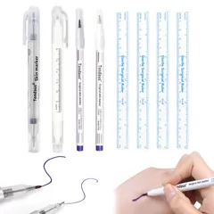 【人気商品】ルーラー アートペン 眉毛 位置決め ペン先 マーカー 0.5mm-1mm タトゥー 4個入 サロン用 タトゥーペン 眉毛外科スキンマーカーペン スキンマーカーペン 全プロフェッショナルアートメイクタトゥー用品 Doyeemei