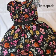 ケイトスペード　katespadeNEWYORK　カラフルアニマル総柄　キッズワンピース　120　キッズドレス
