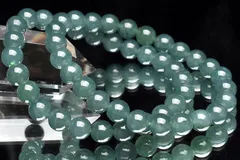 グアテマラ産◇希少 ブルージェダイト 青翡翠　7.5mm　ブレスレット 1個売り パワーストーン 天然石 _B1453-75