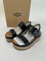 【新品未使用】 UGG アグ 1119742 プラットフォームサンダルブラック レディース W APRIL Black Leather US6.5 ★
